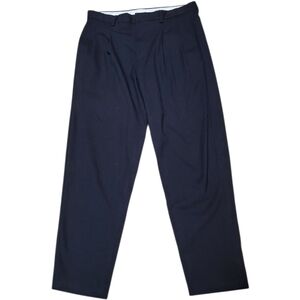 Topman Dark Blue Men's Pleated Dress Pants - Size 28S